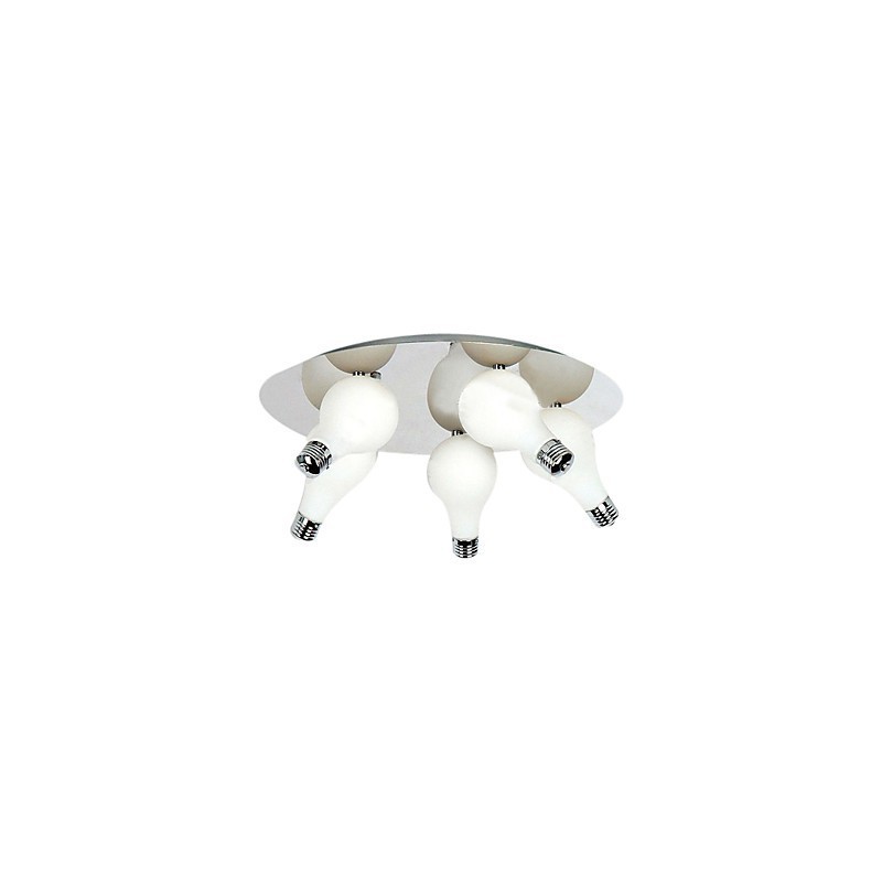 Plafonnier moderne à 5 lumières en forme de rond (culot d'ampoule G4)