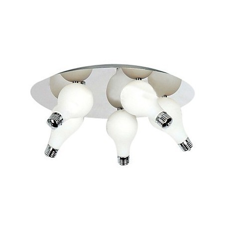 Plafonnier moderne à 5 lumières en forme de rond (culot d'ampoule G4) Plafonnier moderne à 5 lumières en forme de rond (culot d'ampoule G4)