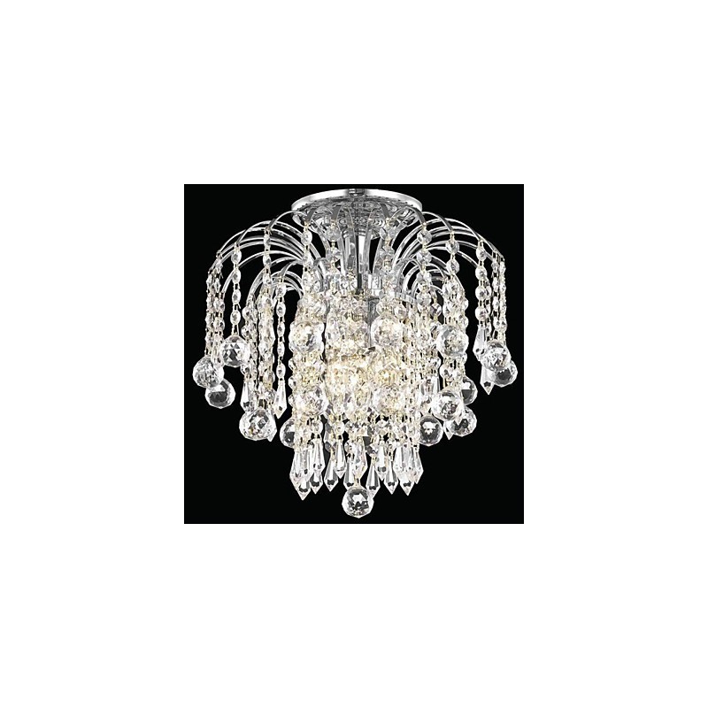 Plafonnier moderne à 4 lumières avec perles de cristal