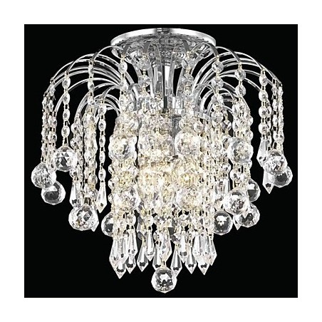 Plafonnier moderne à 4 lumières avec perles de cristal Plafonnier moderne à 4 lumières avec perles de cristal