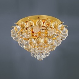 Plafonnier moderne en cristal avec 5 lumières