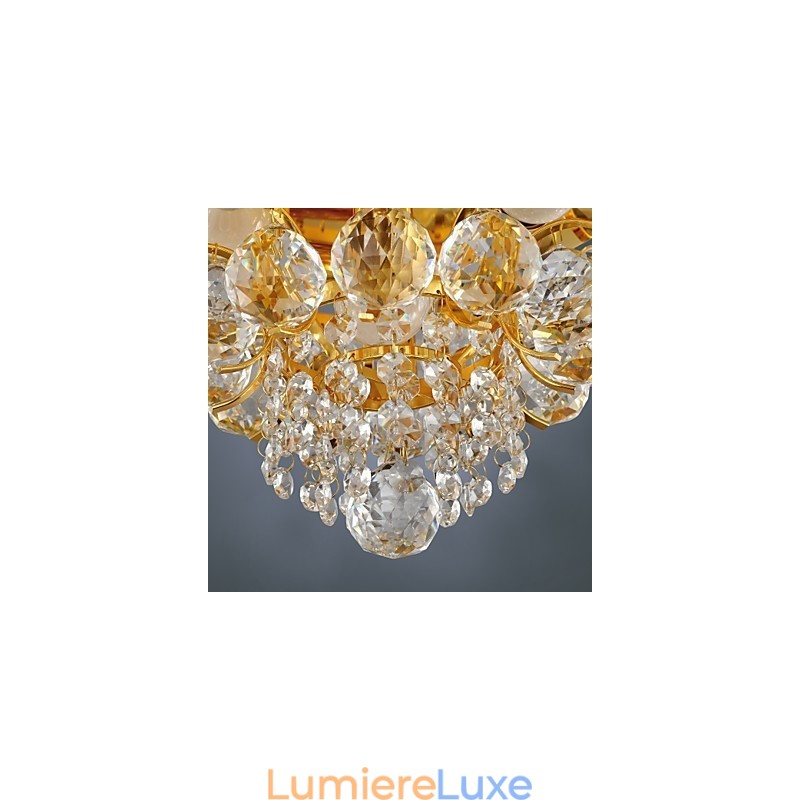 Plafonnier moderne en cristal avec 5 lumières
