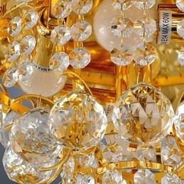 Plafonnier moderne en cristal avec 5 lumières