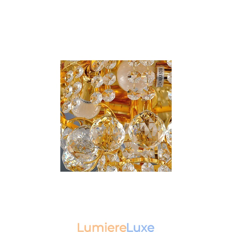 Plafonnier moderne en cristal avec 5 lumières