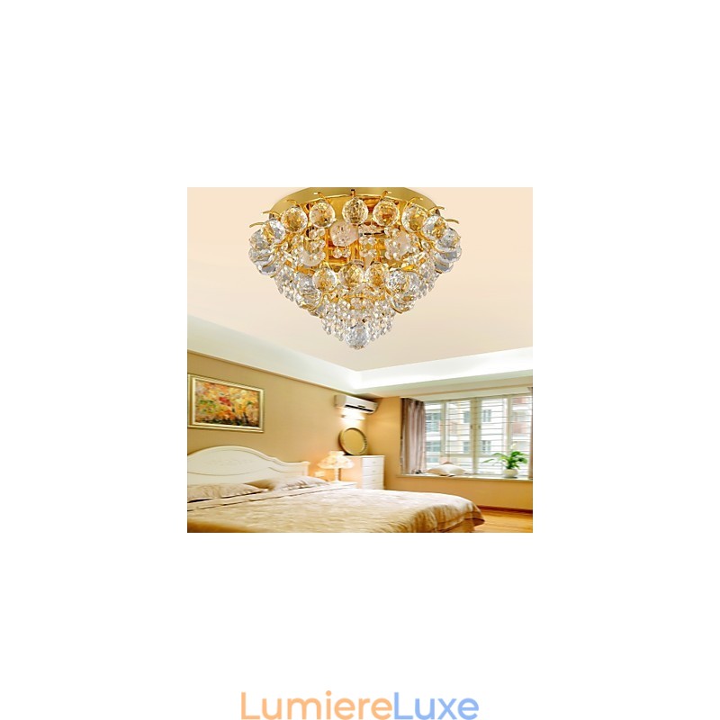 Plafonnier moderne en cristal avec 5 lumières