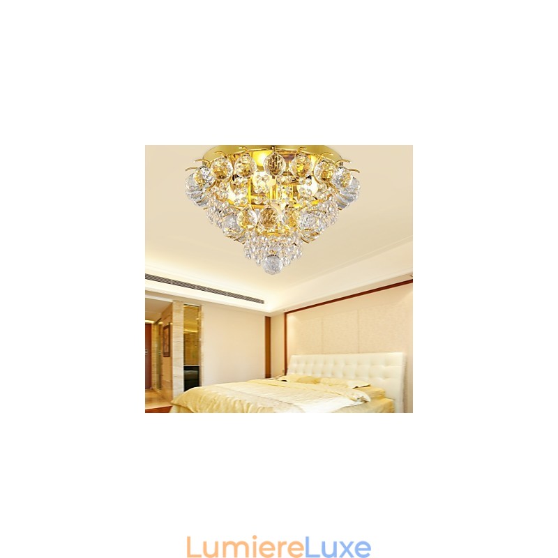 Plafonnier moderne en cristal avec 5 lumières