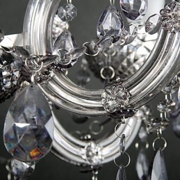 Plafonnier en cristal et métal contemporain moderne