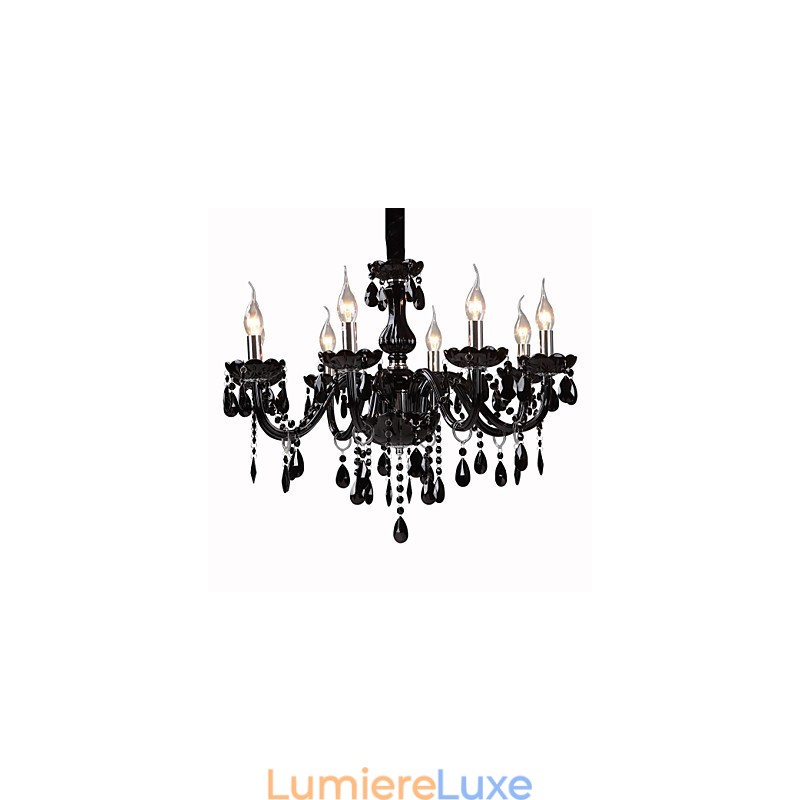 Lustre moderne contemporain en cristal électroplaqué