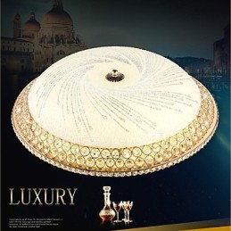 Plafonnier LED en cristal de luxe moderne absorbant la lumière SMD double couleur diamètre 50 cm