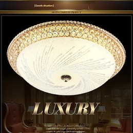 Plafonnier LED en cristal de luxe moderne absorbant la lumière SMD double couleur diamètre 50 cm