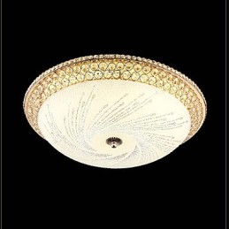 Plafonnier LED en cristal de luxe moderne absorbant la lumière SMD double couleur diamètre 50 cm