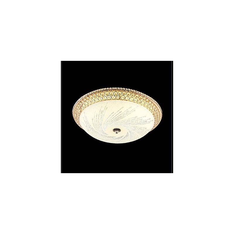 Plafonnier LED en cristal de luxe moderne absorbant la lumière SMD double couleur diamètre 50 cm