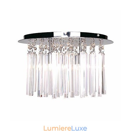 Plafonnier semi-encastré en cristal moderne à 4 lumières (culot d'ampoule G9) Plafonnier semi-encastré en cristal moderne à 4 lumières (culot d'ampoule G9)