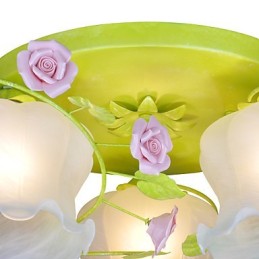Lampe créative Lampe de jardin chaleureuse Rose Trois plafonniers simples