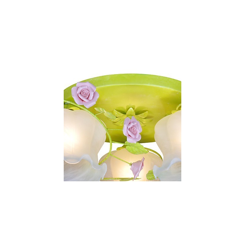 Lampe créative Lampe de jardin chaleureuse Rose Trois plafonniers simples