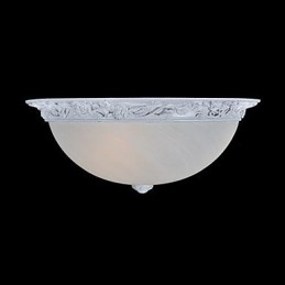 Plafonnier blanc en verre et résine sculptée, style européen classique