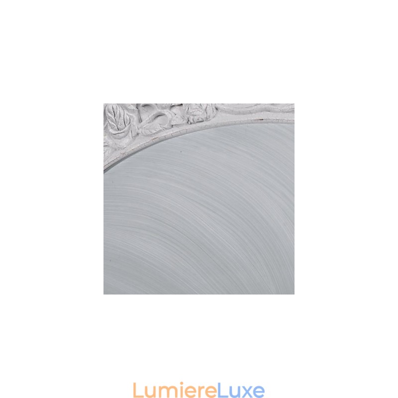 Plafonnier blanc en verre et résine sculptée, style européen classique