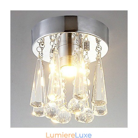 Plafonnier semi-encastré à 1 lumière en cristal Plafonnier semi-encastré à 1 lumière en cristal