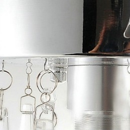 Plafonnier semi-encastré à 1 lumière en cristal