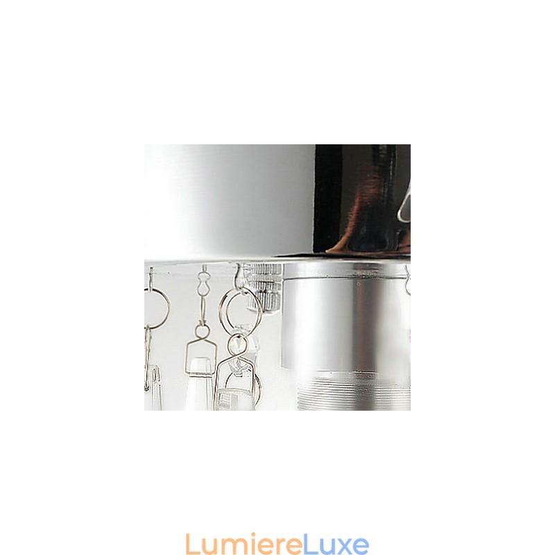 Plafonnier semi-encastré à 1 lumière en cristal
