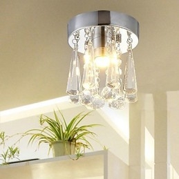 Plafonnier semi-encastré à 1 lumière en cristal