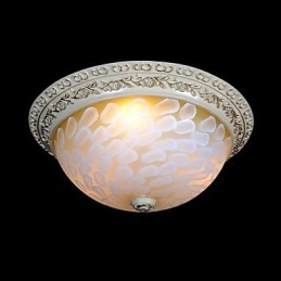 Plafonnier blanc à motifs en verre, résine, sculpture dorée, style européen classique