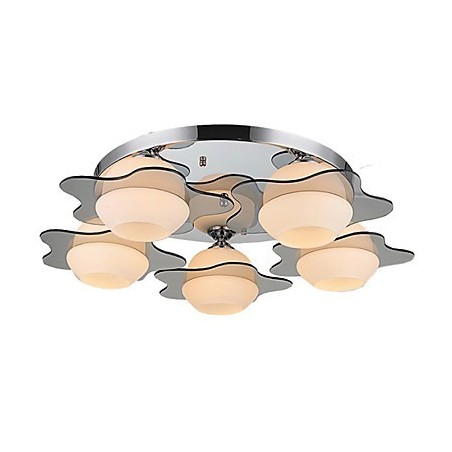 Plafonnier moderne encastré 5 lumières en métal contemporain Plafonnier moderne encastré 5 lumières en métal contemporain