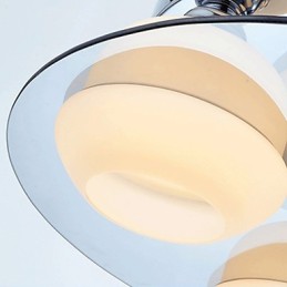 Plafonnier moderne encastré 5 lumières en métal contemporain