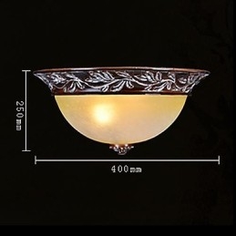 Plafonnier blanc jaune verre résine argent sculpture classique européen