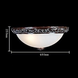 Plafonnier en verre, résine, sculpture argentée, style européen classique