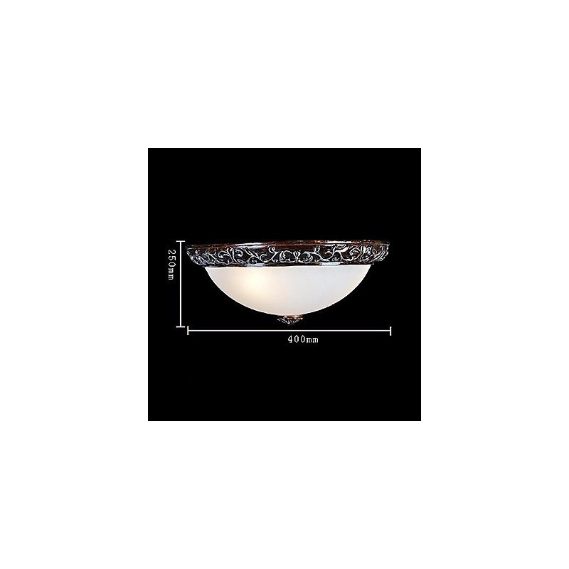 Plafonnier en verre, résine, sculpture argentée, style européen classique