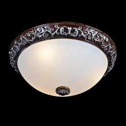 Plafonnier en verre, résine, sculpture argentée, style européen classique