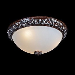 Plafonnier en verre, résine, sculpture argentée, style européen classique