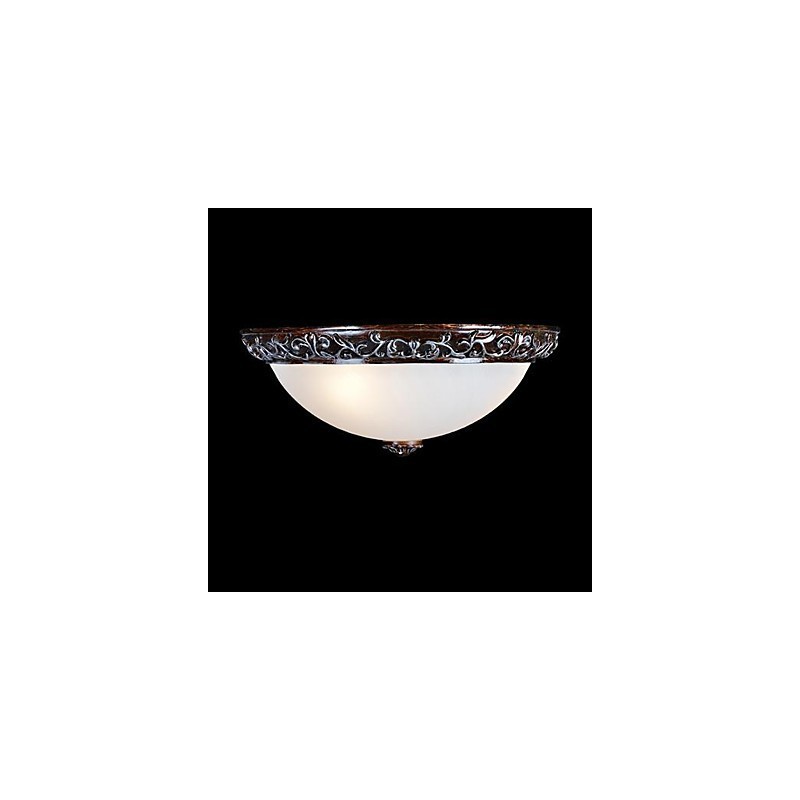 Plafonnier en verre, résine, sculpture argentée, style européen classique