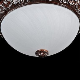 Plafonnier en verre, résine, sculpture argentée, style européen classique