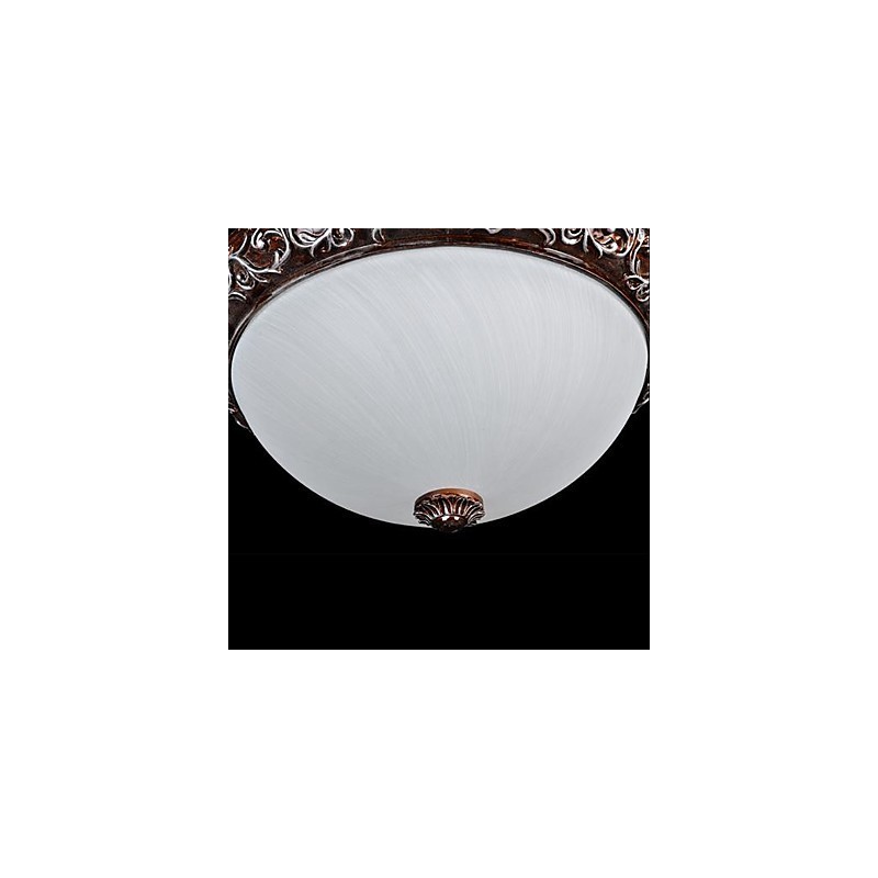 Plafonnier en verre, résine, sculpture argentée, style européen classique