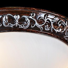 Plafonnier en verre, résine, sculpture argentée, style européen classique