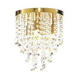 Plafonnier semi-encastré en cristal moderne à 4 lumières (culot d'ampoule G9)