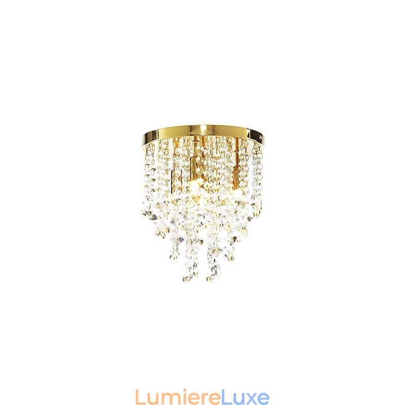 Plafonnier semi-encastré en cristal moderne à 4 lumières (culot d'ampoule G9)