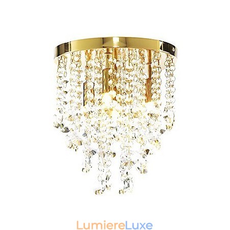Plafonnier semi-encastré en cristal moderne à 4 lumières (culot d'ampoule G9) Plafonnier semi-encastré en cristal moderne à 4 lumières (culot d'ampoule G9)