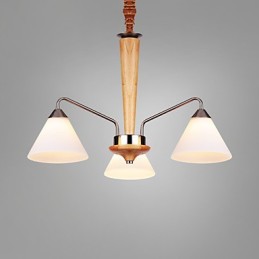Plafonnier en bois et bambou style mini vintage