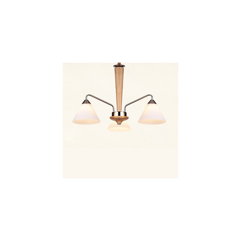 Plafonnier en bois et bambou style mini vintage