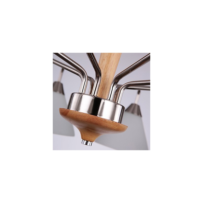 Plafonnier en bois et bambou style mini vintage