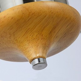 Plafonnier en bois et bambou style mini vintage