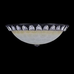 Plafonnier à motif en verre, résine, sculpture argentée, style européen classique