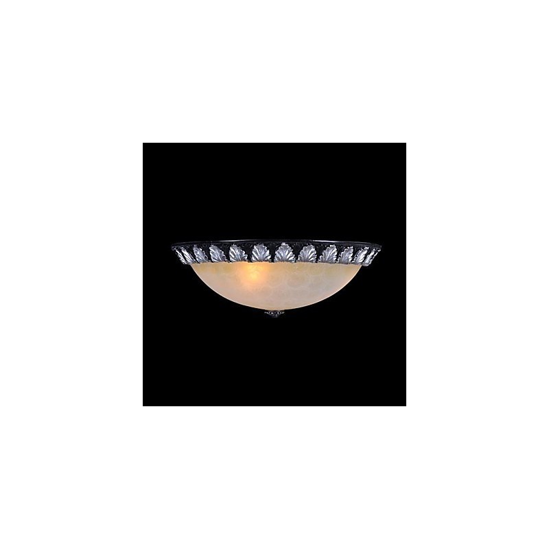 Plafonnier à motif en verre, résine, sculpture argentée, style européen classique