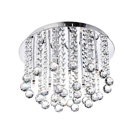 Plafonnier semi-encastré en cristal moderne à 8 lumières (culot d'ampoule G4) Plafonnier semi-encastré en cristal moderne à 8 lumières (culot d'ampoule G4)