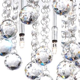 Plafonnier semi-encastré en cristal moderne à 8 lumières (culot d'ampoule G4)
