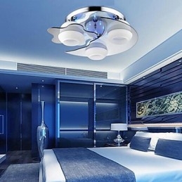Plafonnier 3 lumières moderne et tendance en acier inoxydable blanc