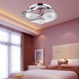 Plafonnier 3 lumières moderne et tendance en acier inoxydable blanc